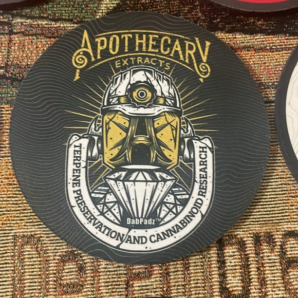 Lot of 11 APOTHECARY EXTRACTS 5” Coasters OKC Terps Ambrosia Alley Neoprene - Picture 8 of 9